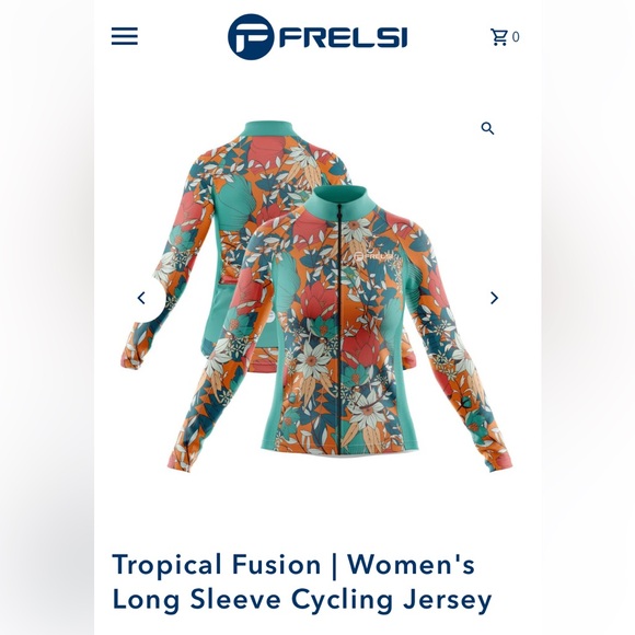 FRELSI TROPICAL FUSION WOMEN’S LONG SLEEVE CYCLING JERSEY SIZE MEDIUM - Picture 4 of 11